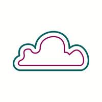 Beautiful Cloud Line Vector Icon