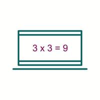 Beautiful Online Calculation Line Vector Icon