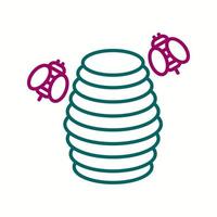 Beautiful Hive Line Vector Icon