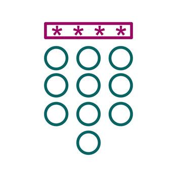 icono de vector de bloqueo de contraseña