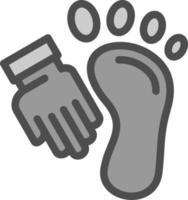 Foot Massage Vector Icon Design