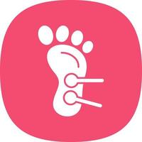 Foot Acupuncture Vector Icon Design