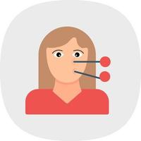 diseño de icono de vector de acupuntura facial