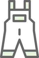 Overall Clothes Vector Icon Design
