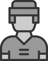 Hockey Player Man Vector Icon Design