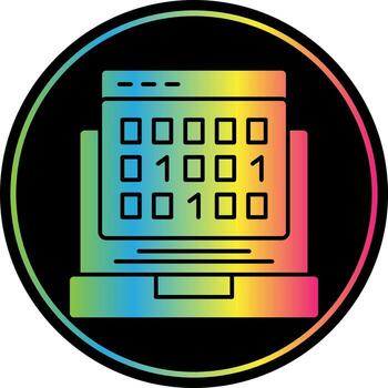 diseño de icono de vector de código binario