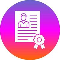 Employee Qualification Vector Icon Design