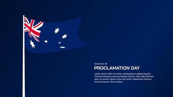 diseño de fondo del día de la proclamación. fondo del día de la proclamación de australia vector