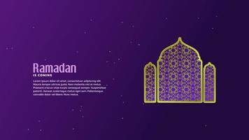 Ramadan theme background. Maybe suitable for greeting cards, posters, landing pages or other needs with an Islamic theme. vector