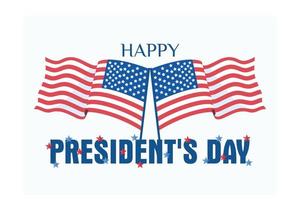 Happy presidents day vector template. Design for banner, greeting cards or print, flat vector modern illustration