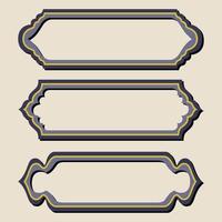 ARABIC FRAME TEMPLATES BACKGROUND SET. ISLAMIC BADGES DESIGN SET vector
