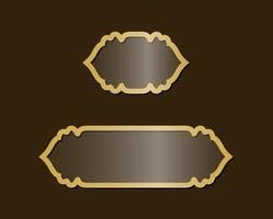 ARABIC FRAME TEMPLATES BACKGROUND SET. ISLAMIC BADGES DESIGN SET vector