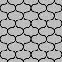 BLACK SEAMLESS ART DECO VECTOR BACKGROUND WITH WHITE ABSTRACT ELEMENTS