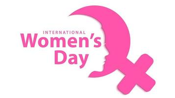 International women's day. March 8th. Minimalist women's day symbol design. Woman sign. Vector illustration