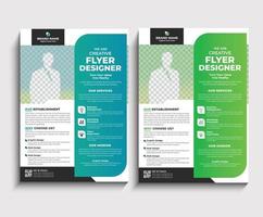 business brochure flyer design layout template A4, blur background Template vector