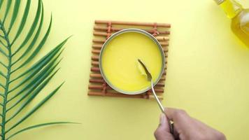 Homemade Ghee In Container On A Table video