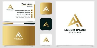 Carta a diseño de logotipo y tarjeta de visita. vector
