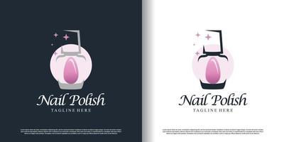 nail polish logo icon with modern creative and unique concept premium vector