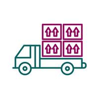 Loaded Truck Vector Icon