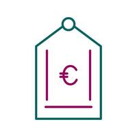 icono de vector de etiqueta euro