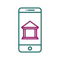 Mobile Banking Vector Icon