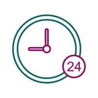 24 Hour Service Vector Icon