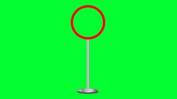 No smoking cigarette icon with red circle prohibition on Green Screen. Smoking not allowed 2D cartoon Animation. Stop smoking Forbidden sign. Smoking Zone area, Not Allowed Sign. video