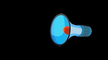 loudspeaker megaphone Horn Mike speaker with sound waves on Alpha channel transparent Background. suitable for Promotion,announcement,advertisement,Online shopping,bullhorn,mega speaker. video