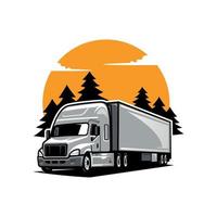 trucking company illustration logo vector