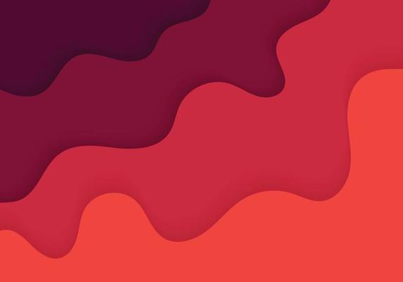 Abstract gradient red and magenta wavy pattern design with papercut design and shadow. Overlapping design for cover background. Vector