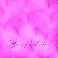 Happy Valentines Day pink hearts background. Be my Valentine vector