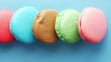 Close Up Of Hand Pick Macaroon video