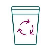 icono de vector de papelera de reciclaje