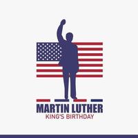 ilustración vectorial del cumpleaños de martin luther king. diseño simple y elegante vector