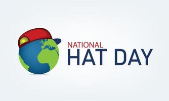 ilustración vectorial del día nacional del sombrero. diseño simple y elegante vector