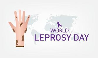 Vector Illustration of World Leprosy Day. Simple and Elegant Design