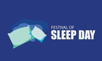 Vector Illustration of Festival of Sleep Day. Simple and Elegant Design