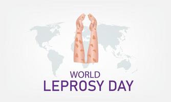 Vector Illustration of World Leprosy Day. Simple and Elegant Design