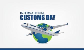 Vector Illustration of International Customs Day. Simple and Elegant Design