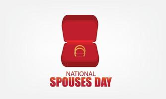 Vector Illustration of National Spouses Day. flatdesign. flyer design. flat illustration. simple and elegant design