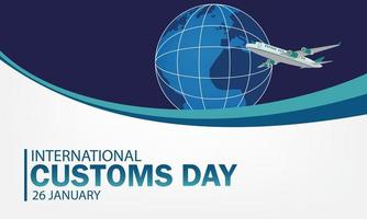 Vector Illustration of International Customs Day. Simple and Elegant Design