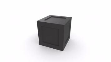 renderização 3D de uma caixa video