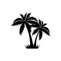 Palm tree silhuette vector