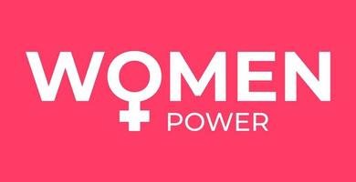 Text women power background vector