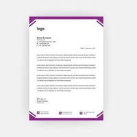 Simple Creative Letterhead Template Design vector