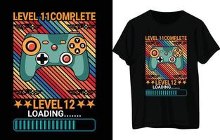 diseño de camiseta de juego vector