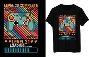 diseño de camiseta de juego vector