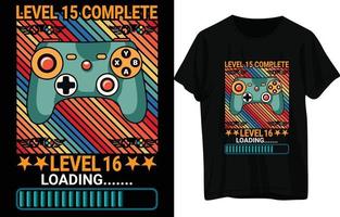 diseño de camiseta de juego vector