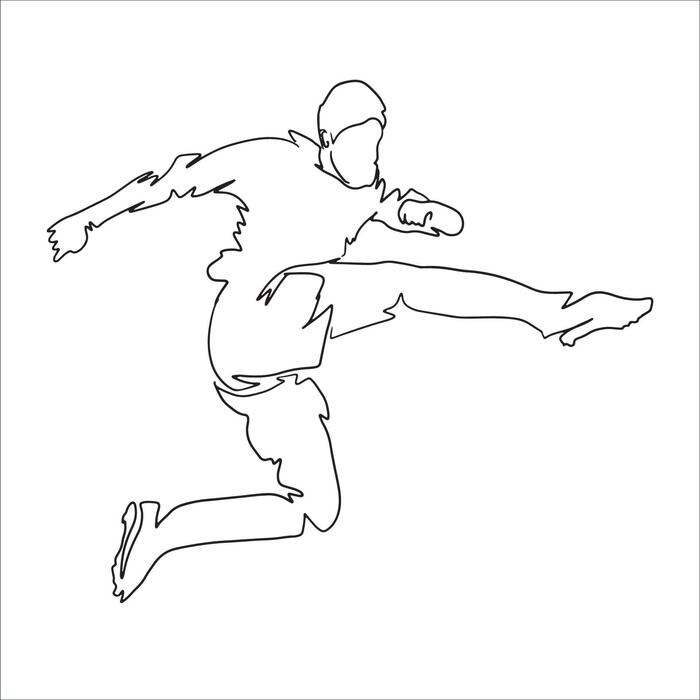 Football Player Line Art Vector Art, Icons, and Graphics for Free Download