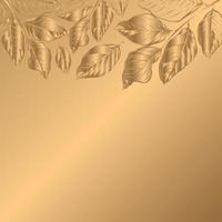 vector wallpaper gold leaf pattern